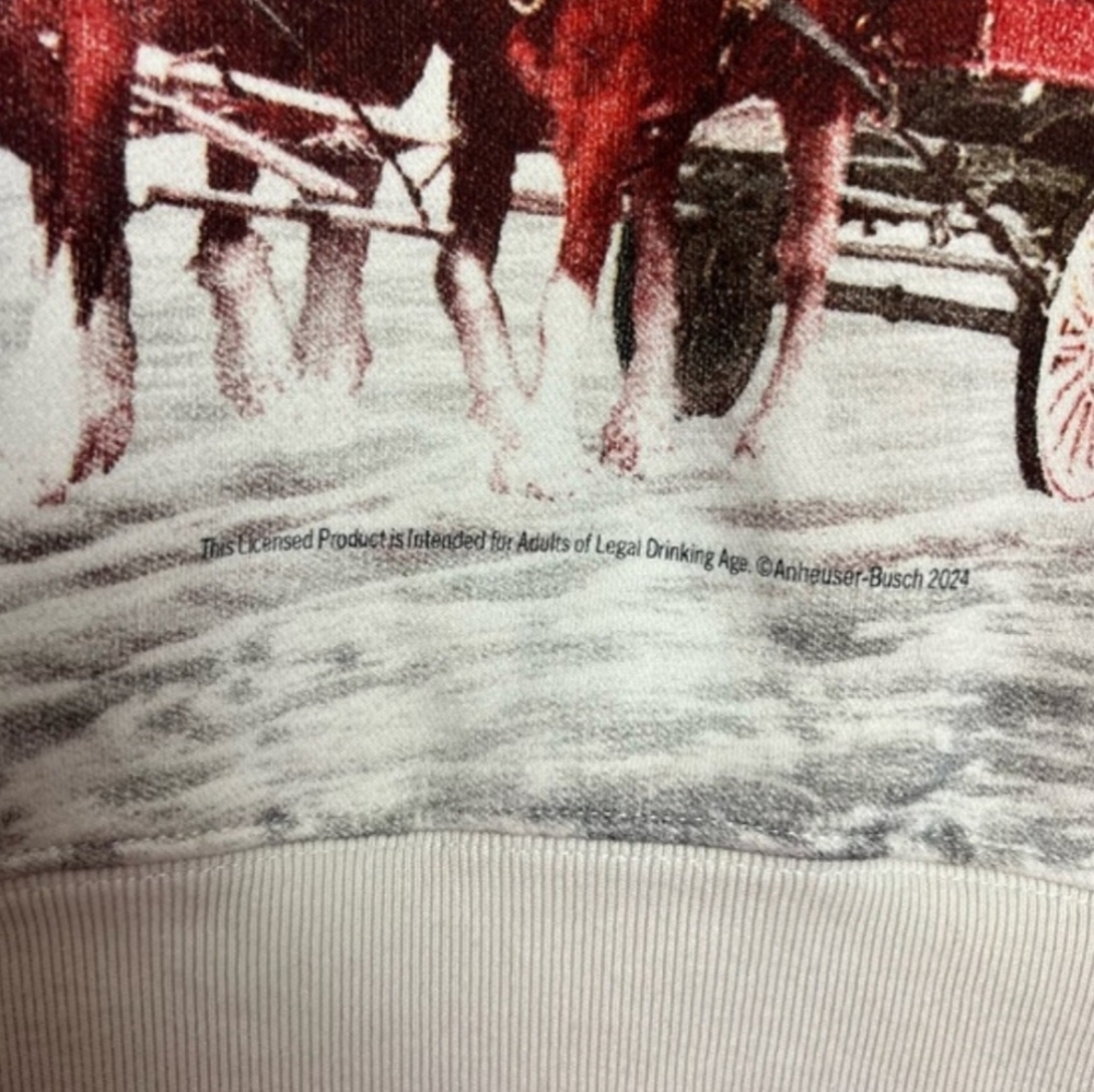 Abercrombie & Fitch Festive Horse-DrawnSweatshirt- Medium SOUGHT AFTER VIRAL - Picture 9 of 9